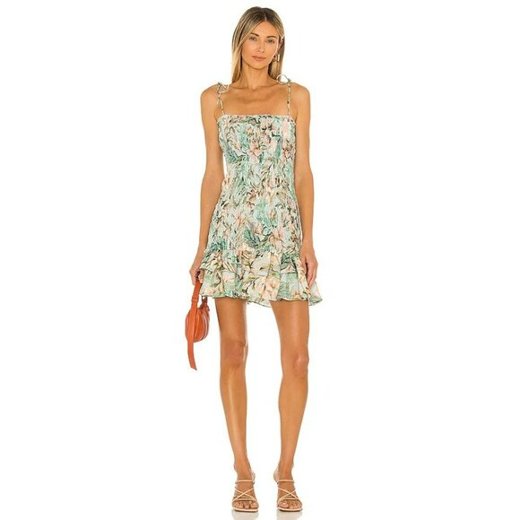 NEW Significant Other Margot Smocked Floral Mini Dress Coquette Girl Feminine - Picture 2 of 14